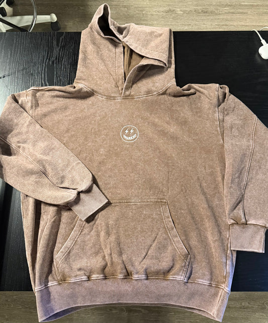 Brown Acid Wash Hoodie