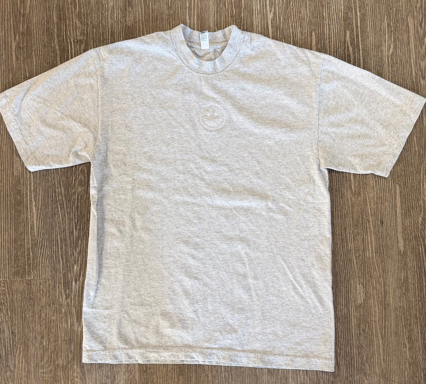 Heather Grey Embroidered Tee